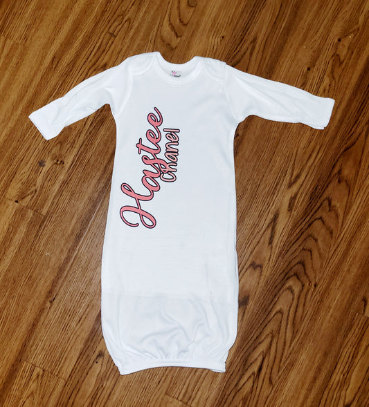 Customized name baby gown