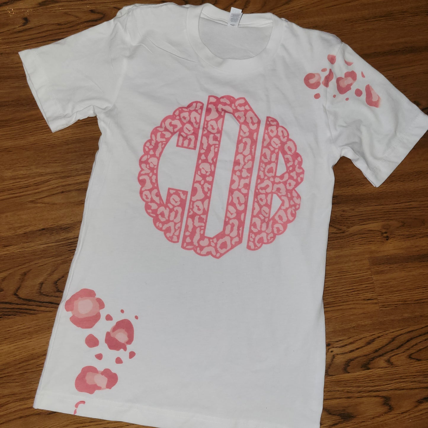 Red and pink monogram