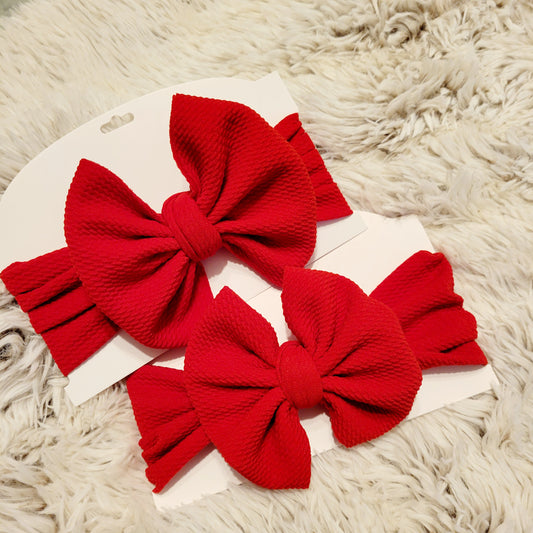 Red head wrap bow