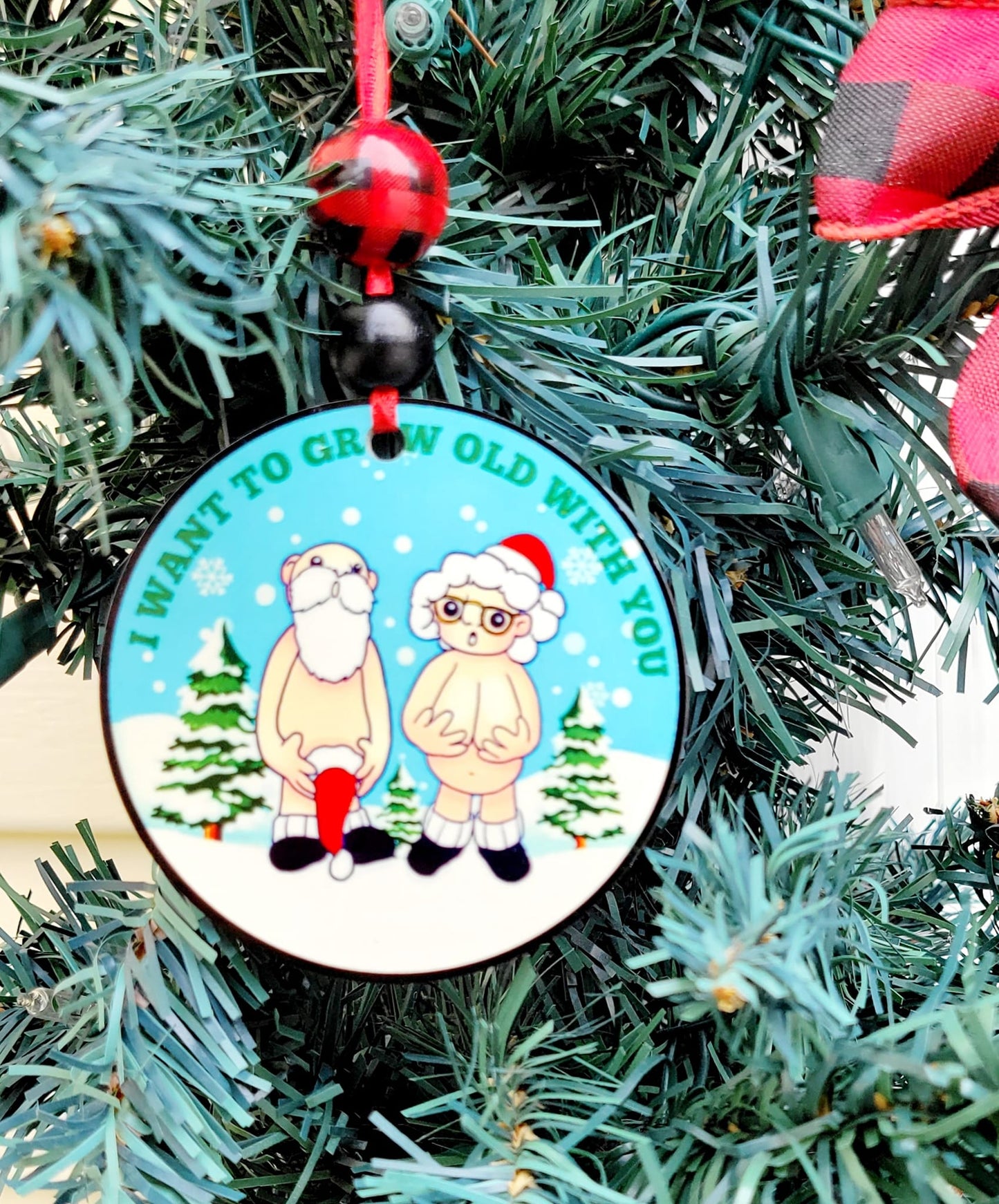 Grow old with you ornament