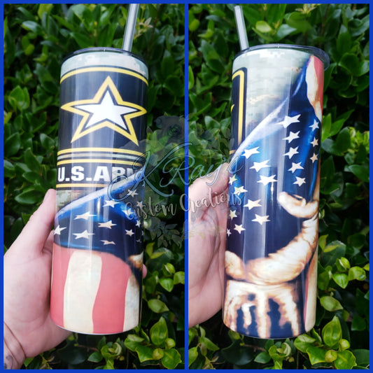 US Army/Flag Tumbler